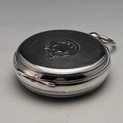 1898 英國古董 Benson LUDGATE 銀色側鍵上鍊懷錶做工精良